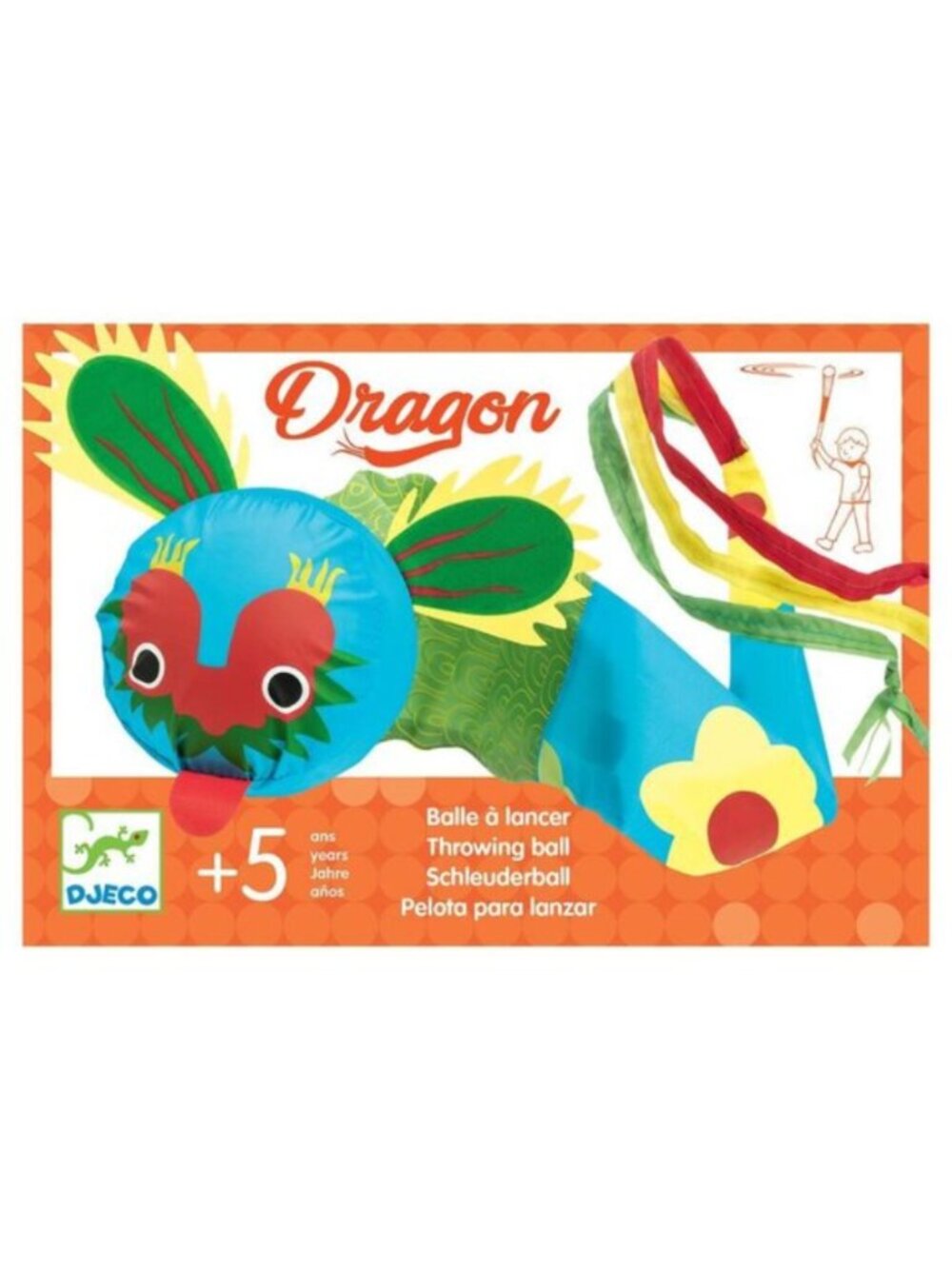 NIB  Djeco  Outdoor Game Dragon Throwing Ball for 5 Years +